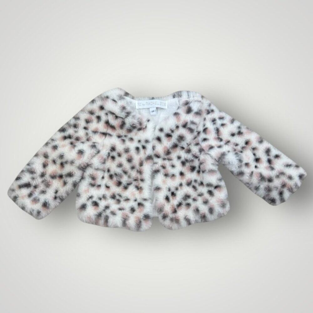 NWOT Rachel Zoe Leopard Print Fur Cape 12 Month Baby Girl